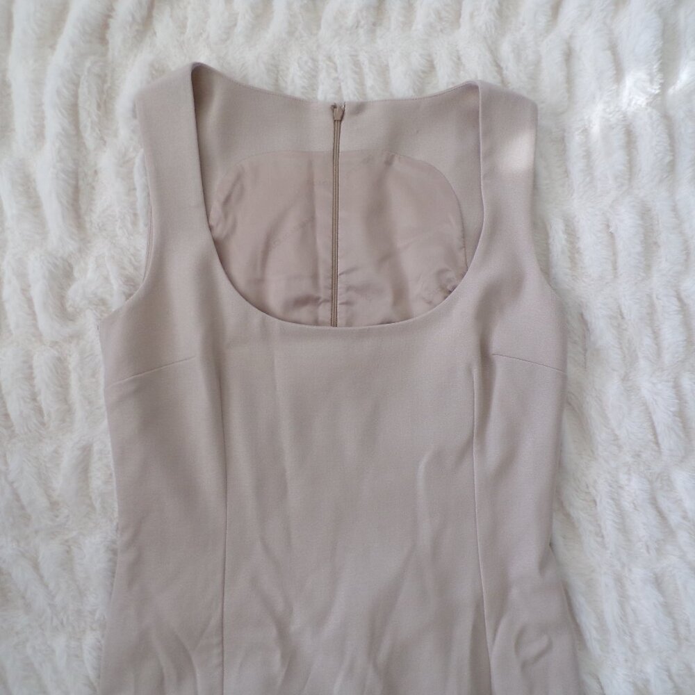 Dolce & Gabbana tan pencil wool sheath dress 46/M - Picture 4 of 11